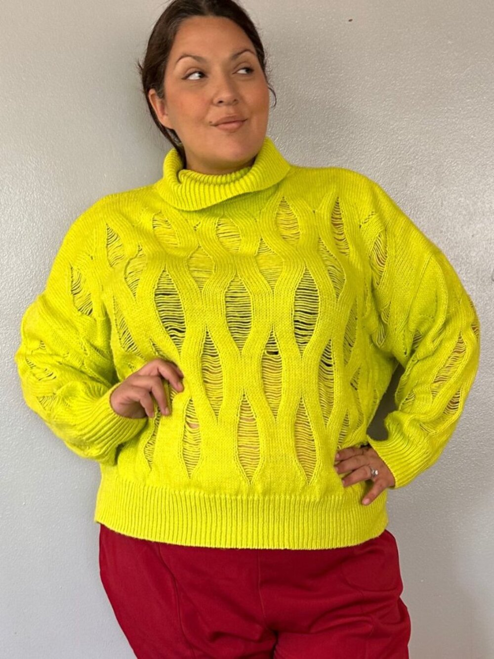 Eloquii Knit Neon Sweater 22/24